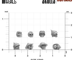 3D Printed Set Battlefield Resin Skulls – 3D tlačené lebky (1000 ks)