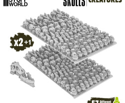 3D Printed Set Battlefield Creature Skulls – 3D tlačené lebky monštier (300 ks)