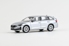 1:43 Škoda Octavia IV FL Combi (2024) - Strieborná Brilliant Metalíza