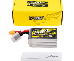 Gens ace LiPo Tattu R-Line V6 - 6S 1480mAh 22,2V 6S1P ST (160C) XT60 Plug