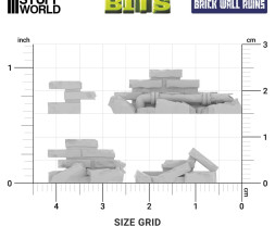 3D Printed Set Stone Wall Ruins – 3D tlačené zrúcaniny kamenných múrov (14 ks)