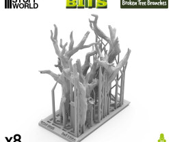 3D Printed Set Brokom Branches – 3D tlačené zlámané vetvy (8 ks)