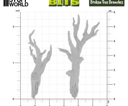 3D Printed Set Brokom Branches – 3D tlačené zlámané vetvy (8 ks)