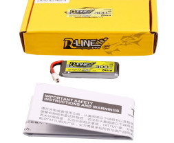 GENS ACE LIPO TATTU R-Line FPV serie - 1S 300mAh 3,8V 1S1P HV (95C) Version 1.0