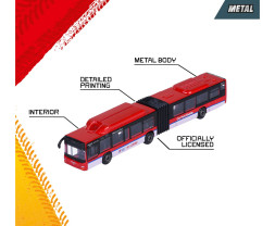 Majorette MAN City Autobus - Strieborný