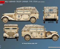 1:35 Kfz.1 German Troop Carrier Type 170VK w/ Canvas
