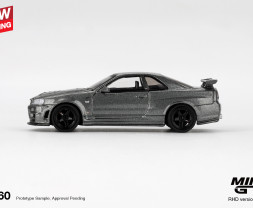 1:64 Nissan Skyline GT-R Dark Metal Gray (NISMO BNR34 CRS Version)