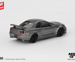 1:64 Nissan Skyline GT-R Dark Metal Gray (NISMO BNR34 CRS Version) - blistr