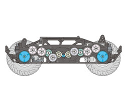 1:10 Quirkhooper RC 4WD Road Car GF-02 Chassis (stavebnica)