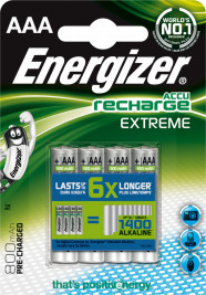 Energizer AAA 800mAh Recharge EXTREME (4 ks)