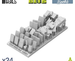  Books 1:35 3D printed set - 24x 3D tištěné knihy