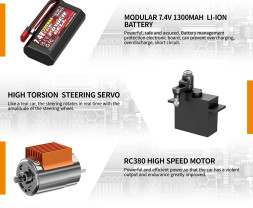 1:18 2,4GHz 4WD High speed car (RNR) super truggy pestrobarevná