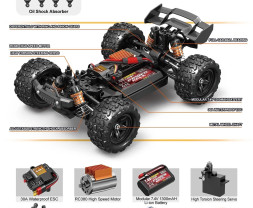 1:18 2,4GHz 4WD High speed car buggy - modrá