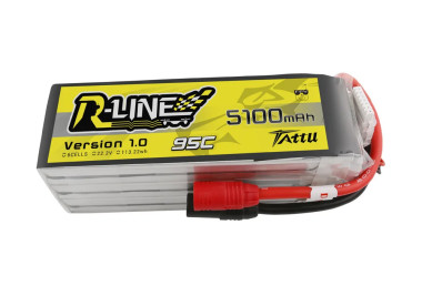 Gens Ace LiPo Tattu R-Line FPV serie - 6S 5100mah 22.2V (95C) s AS150 konektorem