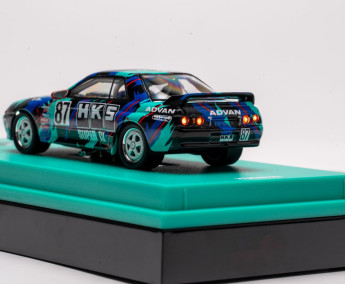  1:64 Minicar Book Nissan Skyline GT-R HKS #87 (Kyosho MOTN LED System)
