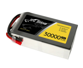 Gens Ace LiPo Tattu serie - 6S 30000mAh 22.2V 6S1P (25C) s konektorem AS150+XT150